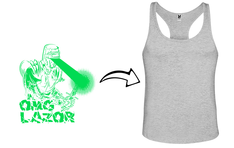 a 2c Diseño en camiseta de tirantes de hombre