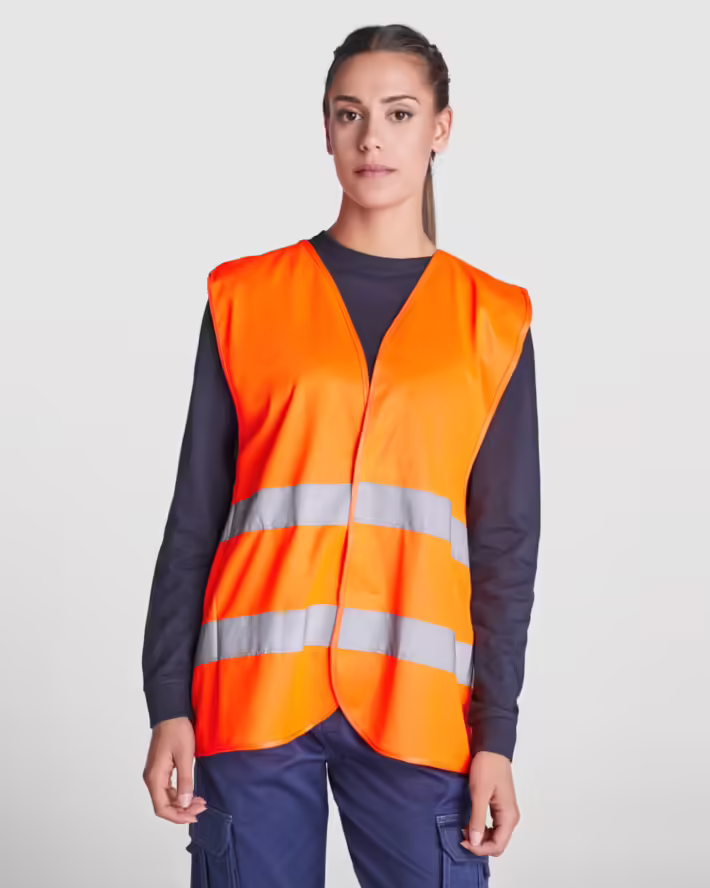 Chaleco Fluorescente Roly Sirio 5063 Seguridad Laboral