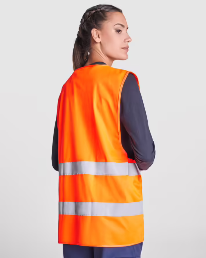 Chaleco Fluorescente Roly Sirio 5063 Seguridad Laboral - Imagen 3