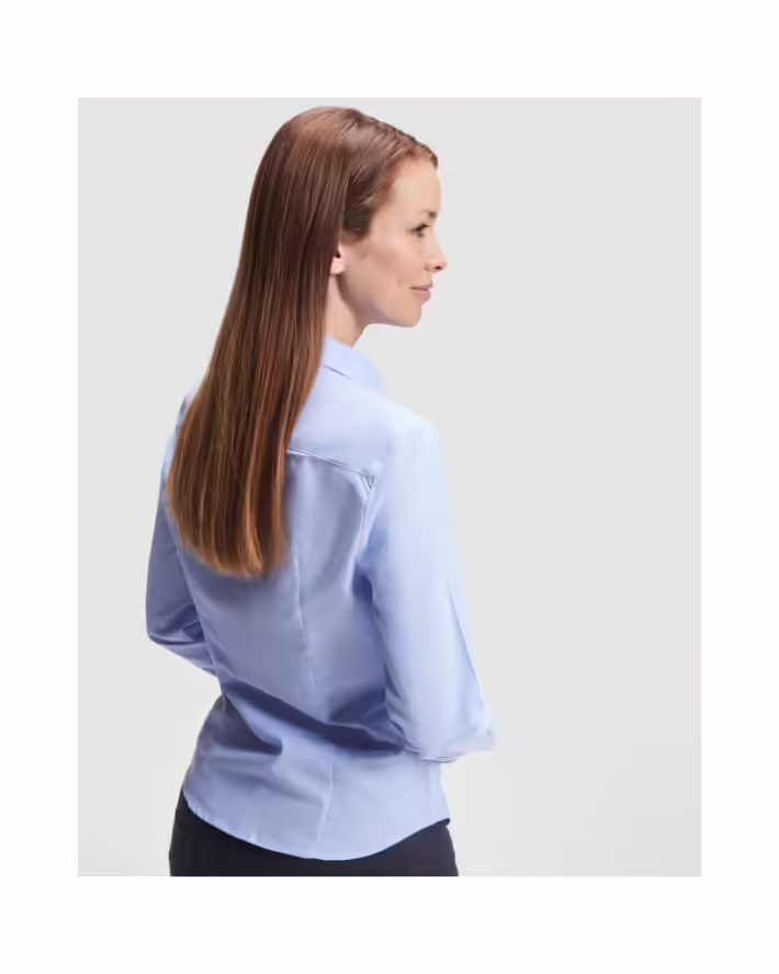 Camisa Laboral Roly Oxford Woman 5068 Mujer Manga Larga - Imagen 4