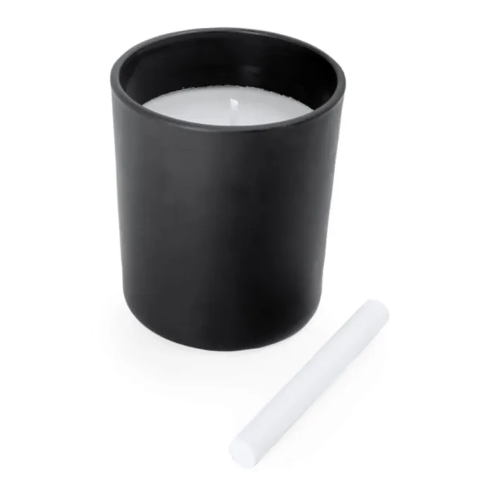Vela Aromática en Recipiente Cerámico con Tiza para Escribir Stamina King 1307