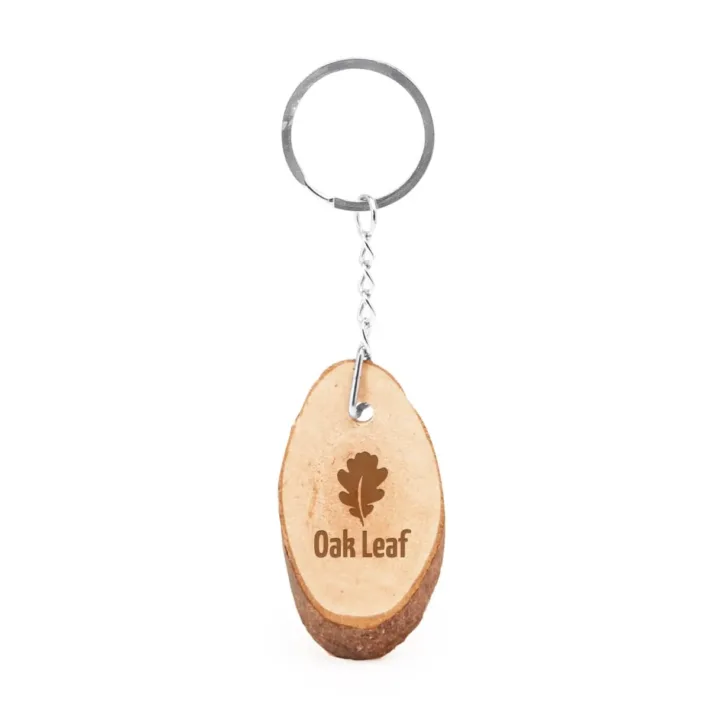 Llavero en Dos Formatos de Madera Natural Stamina Budan 4054 - Imagen 2