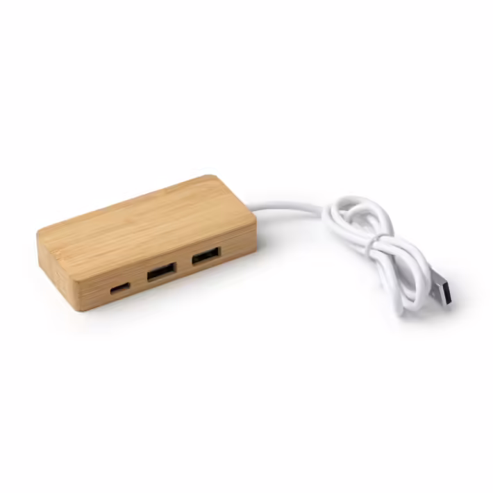 Puerto USB de Bambú Natural Stamina Neptune 3023