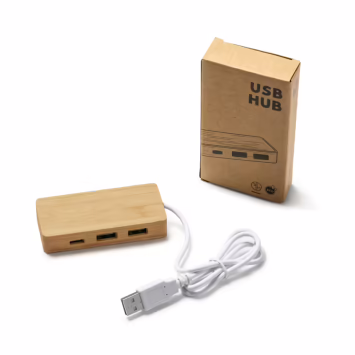 Puerto USB de Bambú Natural Stamina Neptune 3023 - Imagen 3