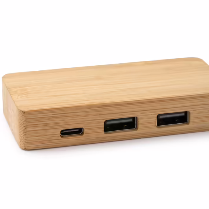 Puerto USB de Bambú Natural Stamina Neptune 3023 - Imagen 2