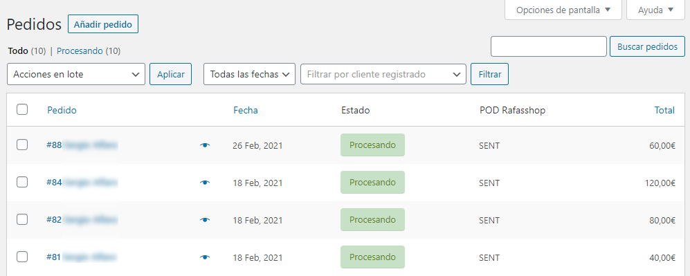 pedidos woocommerce Plugin Dropshipping Woocommerce camisetas personalizadas