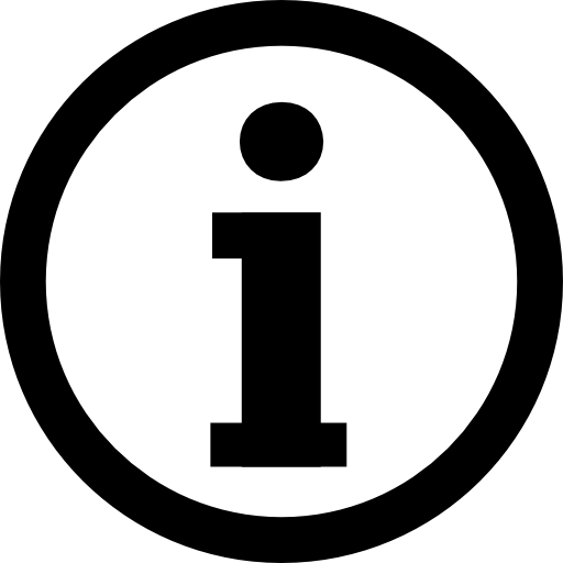 information logotype in a circle