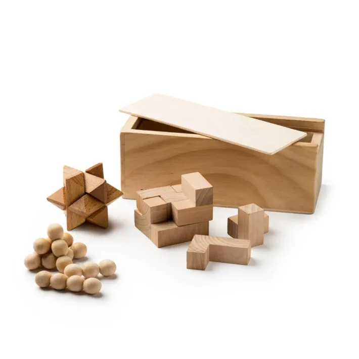 Set de 3 Juegos de Habilidad Realizado en Madera Natural Stamina Rocks 1009