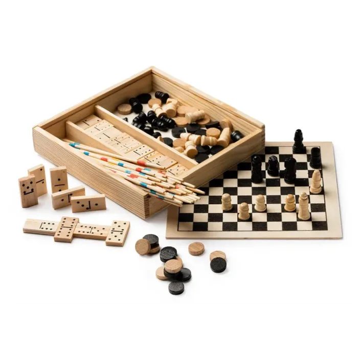 Set de 4 Juegos: Mikado, Ajedrez, Damas y Dominó Stamina Galvy 1014