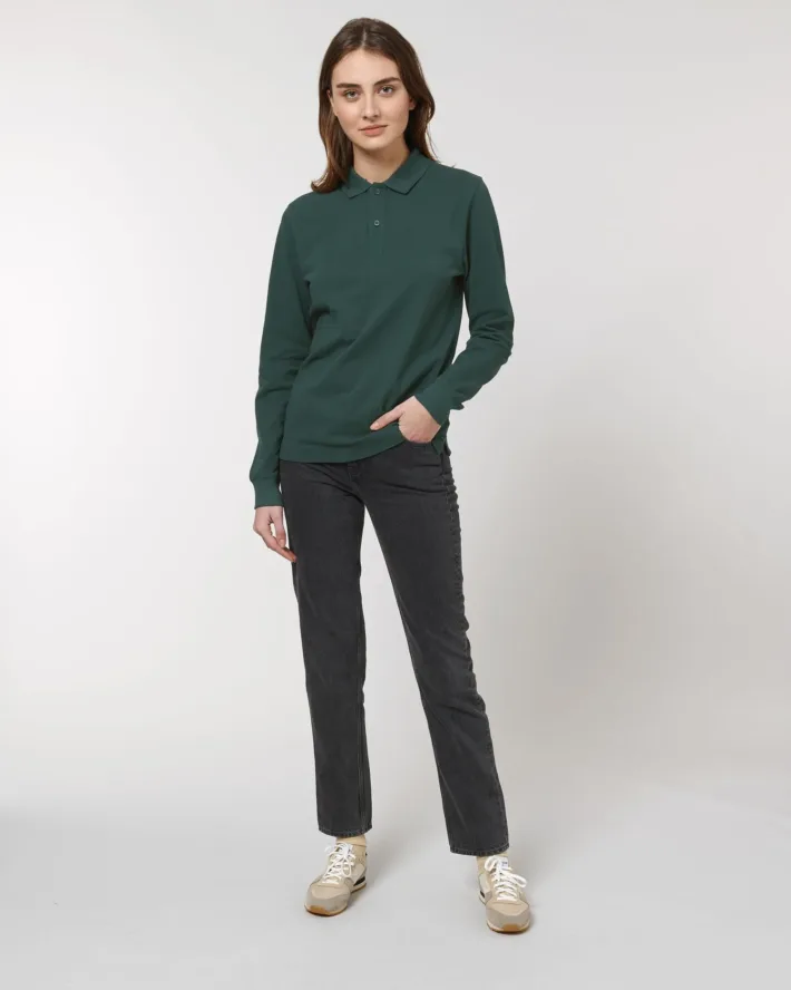 Polo unisex Stanley/Stella Prepster Long Sleeve STPU332 - Imagen 2