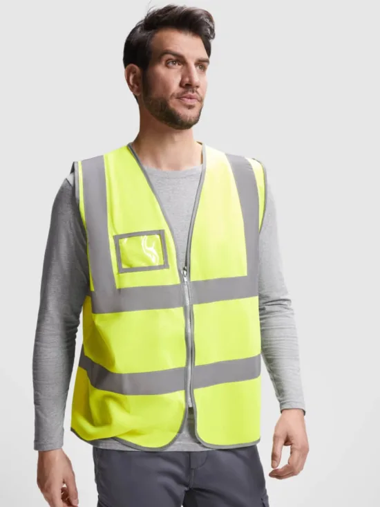Chaleco Fluorescente Roly Polux 9311 Seguridad Laboral