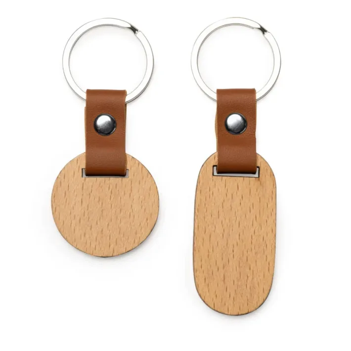 Llavero en Dos Formatos de Madera Natural Marbel 4109 - Imagen 4