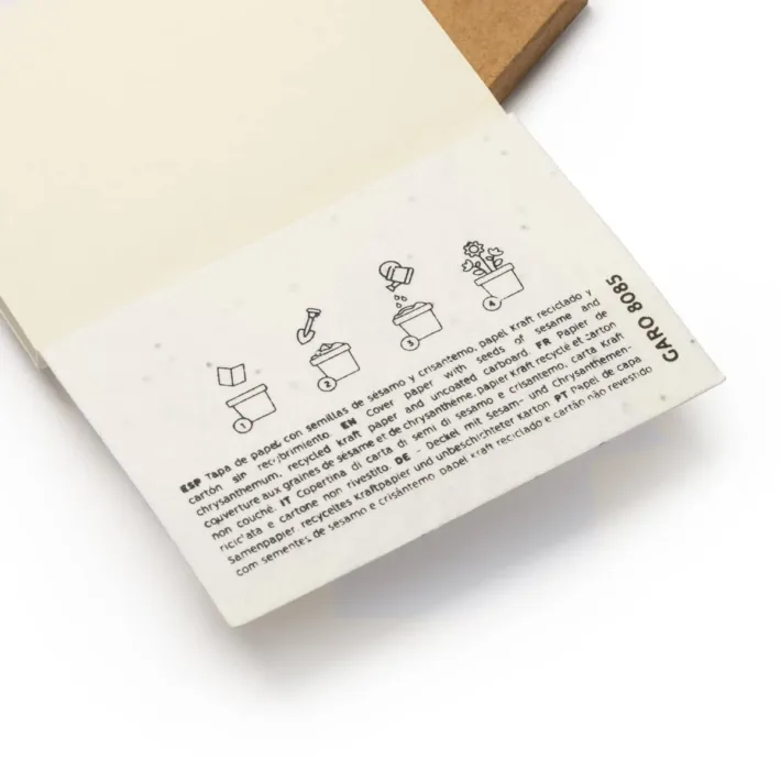 Bloc de Notas Cubiertas de Papel Reciclable y Degradable con Semillas Stamina Garo 8085 - Imagen 3