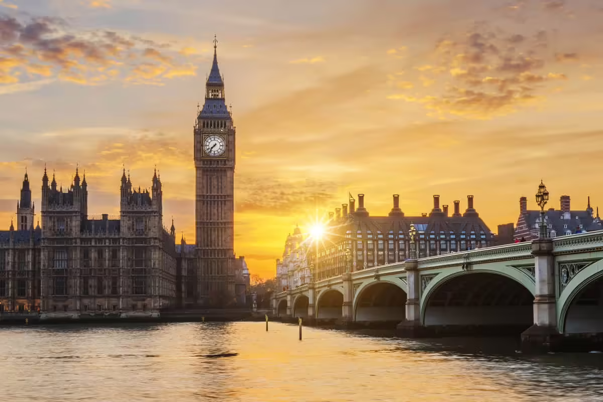 big ben westminster bridge sunset london uk jpg